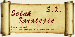 Selak Karalejić vizit kartica